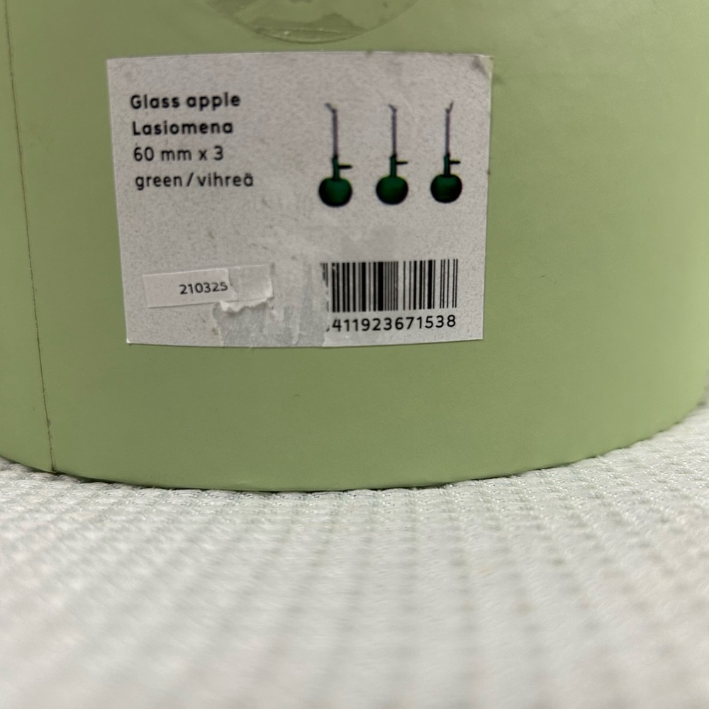 Littala set of three green apple ornaments - Picture 5 of 8